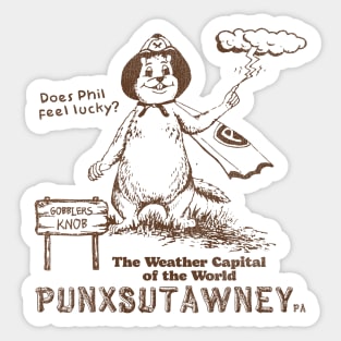 Vintage Groundhog Day Punxsutawney PA Sticker